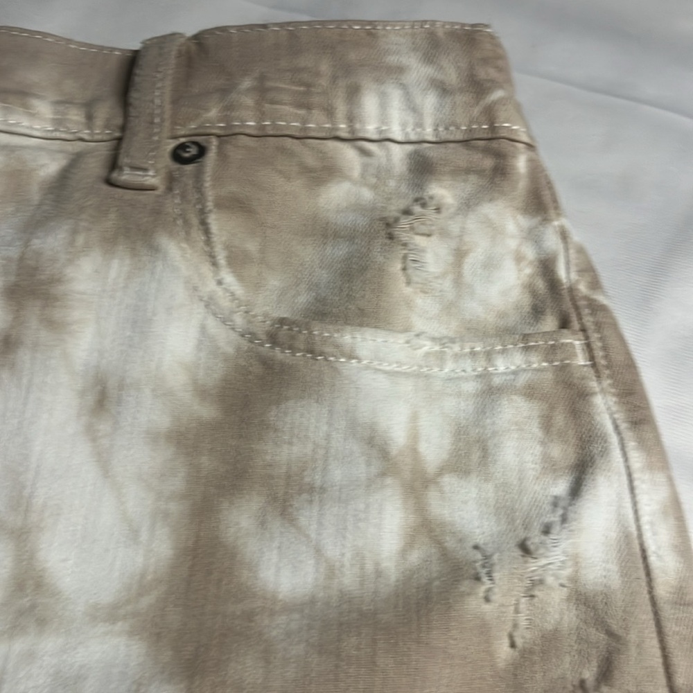 Aerie Tie Dyed Distressed Jean Shorts - Picture 7 of 11
